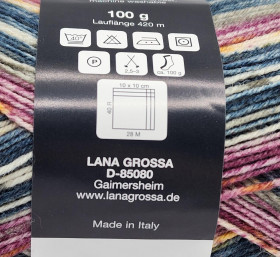 Носочная пряжа Lana Grossa MEILENWEIT 100 FIOCCO  80% шерсть, 20% полиамид - 7844
