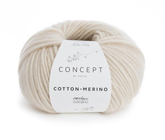 Пряжа CONCEPT by KATIA  Cotton-Merino 70% хлопок, 30% меринос - 101 топленое молоко