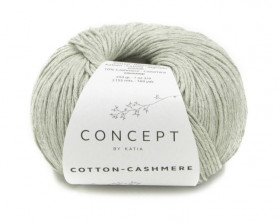 Пряжа CONCEPT by KATIA Cotton-Cashmere 90% хлопок, 10% кашемир - 77 серо-зеленый светлый
