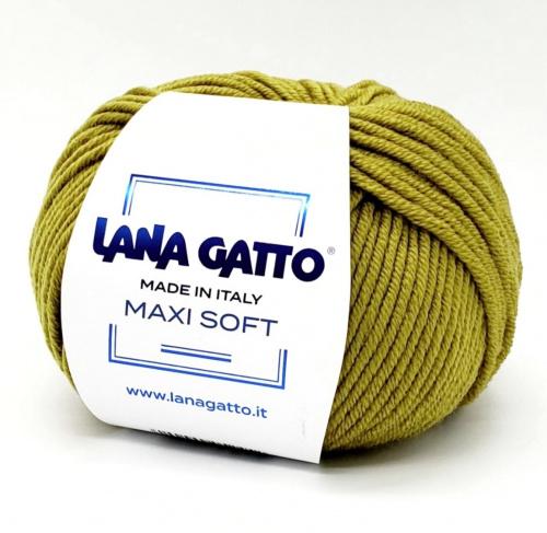 Пряжа Lana gatto MAXI SOFT  100% меринос - 8564 горчичный