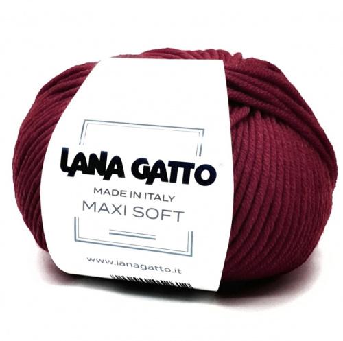 Пряжа Lana gatto MAXI SOFT  100% меринос - 10105 бордовый