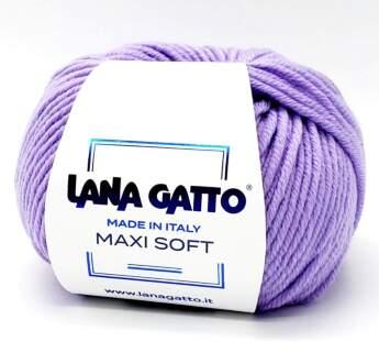 Пряжа Lana gatto MAXI SOFT  100% меринос - 10180 сиреневый