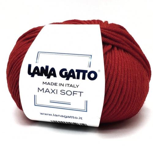 Пряжа Lana gatto MAXI SOFT  100% меринос - 12246 красный