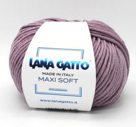 Пряжа Lana gatto MAXI SOFT  100% меринос - 12940 темно-сиреневый