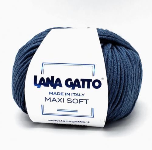 Пряжа Lana gatto MAXI SOFT  100% меринос - 14527 сине-зеленый