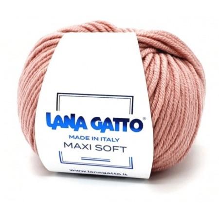 Пряжа Lana gatto MAXI SOFT  100% меринос - 14393 бежево-розовый