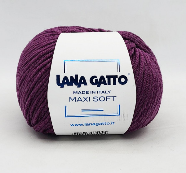 Пряжа Lana gatto MAXI SOFT  100% меринос - 14594 фиолетовый