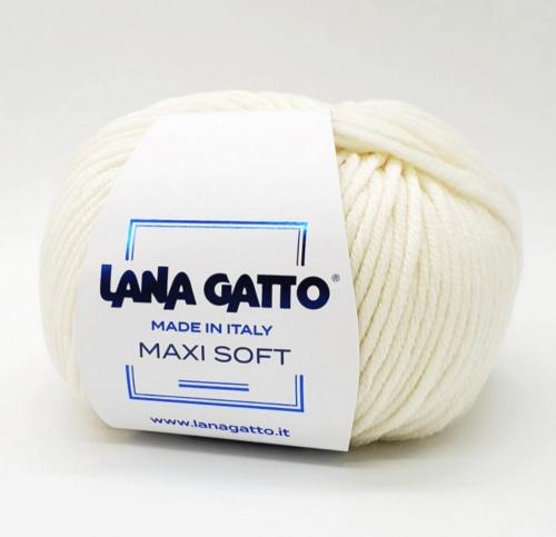 Пряжа Lana gatto MAXI SOFT  100% меринос - 978 молочный