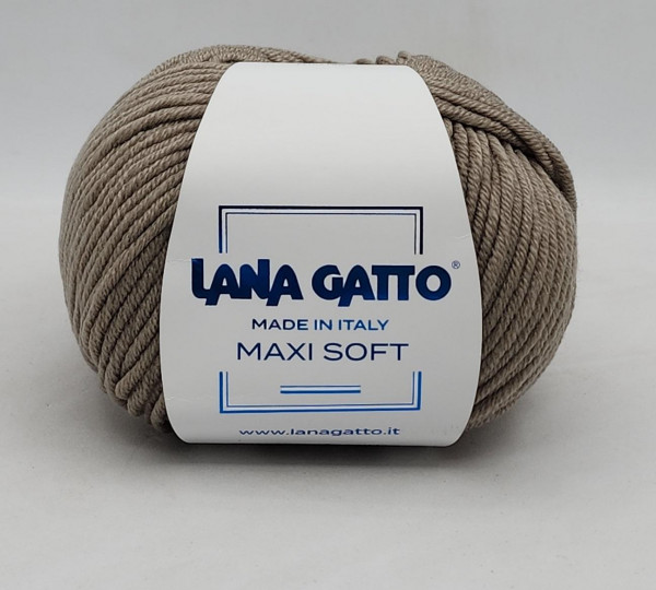 Пряжа Lana gatto MAXI SOFT  100% меринос - 14560 бежевый