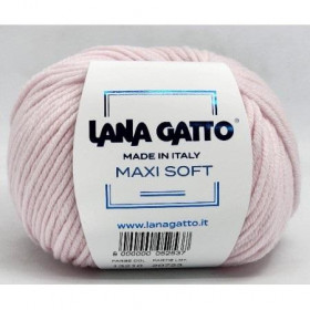 Пряжа Lana gatto MAXI SOFT  100% меринос - 13210 светло-розовый