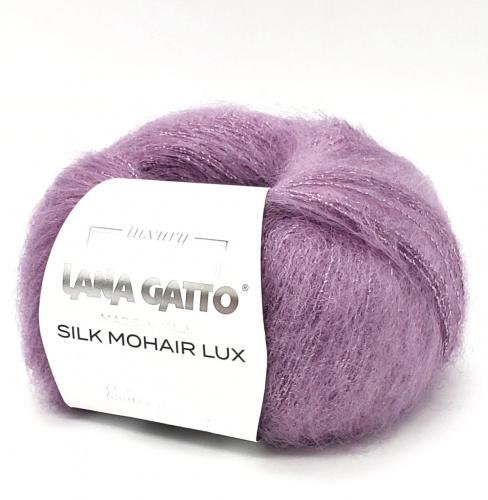 Пряжа Lana gatto SILK MOHAIR LUX 78% суперкид мохер, 14% шелк, 4% полиамид - 12940 сухая сирень