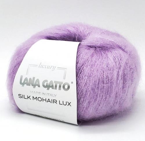 Пряжа Lana gatto SILK MOHAIR LUX 78% суперкид мохер, 14% шелк, 4% полиамид - 8481 сиреневый