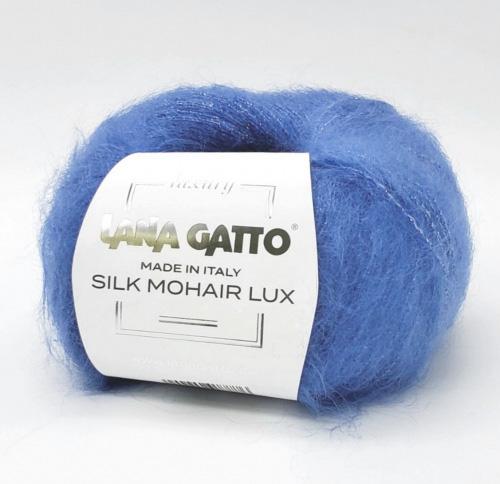 Пряжа Lana gatto SILK MOHAIR LUX 78% суперкид мохер, 14% шелк, 4% полиамид - 8397 синий