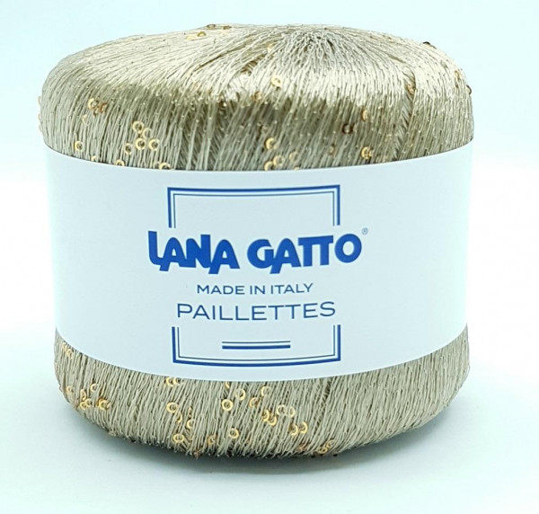 Пряжа Lana Gatto PAILLETTES (100% полиэстер) - 8600 золотистый