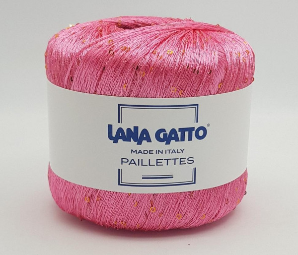 Пряжа Lana Gatto PAILLETTES (100% полиэстер) - 8934 розовый
