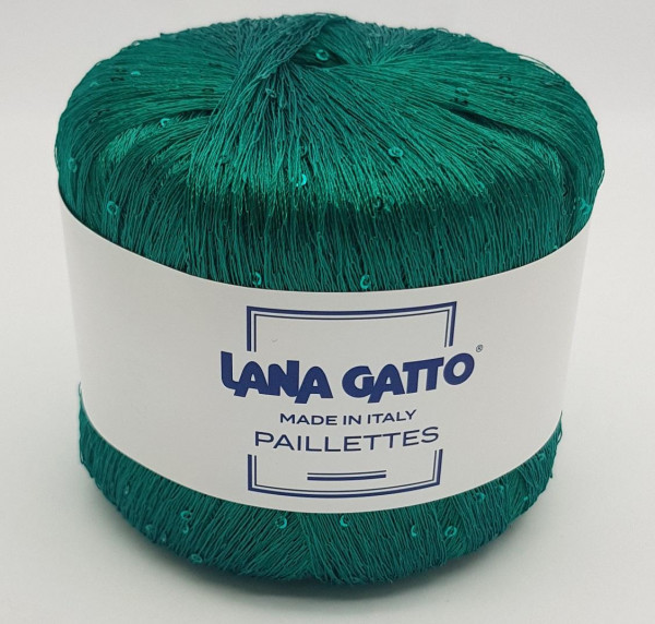 Пряжа Lana Gatto PAILLETTES (100% полиэстер) - 8937 изумрудный