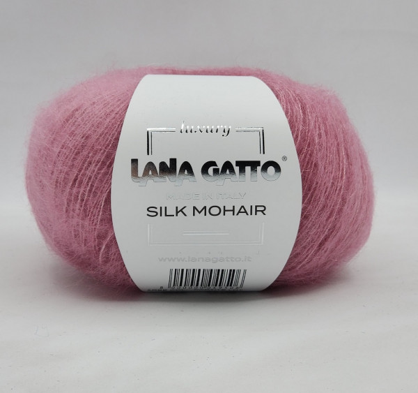 Пряжа Lana gatto SILK MOHAIR ( 75% мохер, 25% шелк) - 7259 - розовый