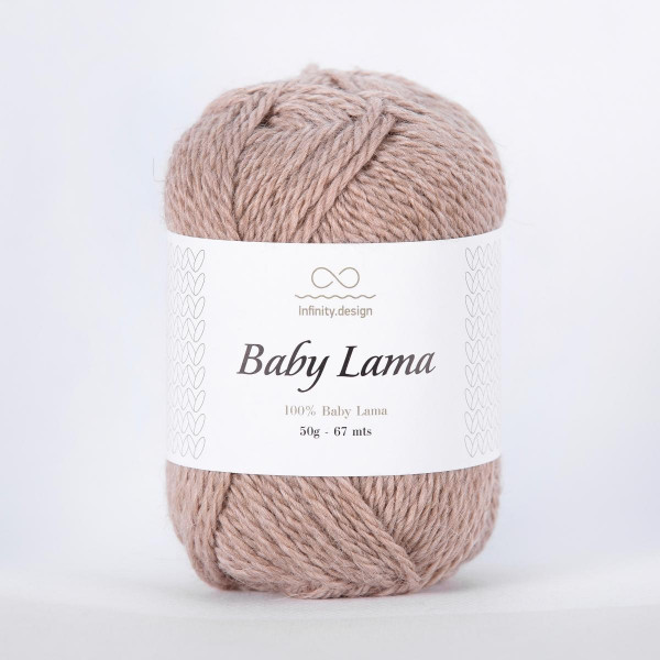 Пряжа INFINITY BABY LAMA 100% бэби лама - 3531 DUSTY POWDER PINK  MELANGE (сухая роза)