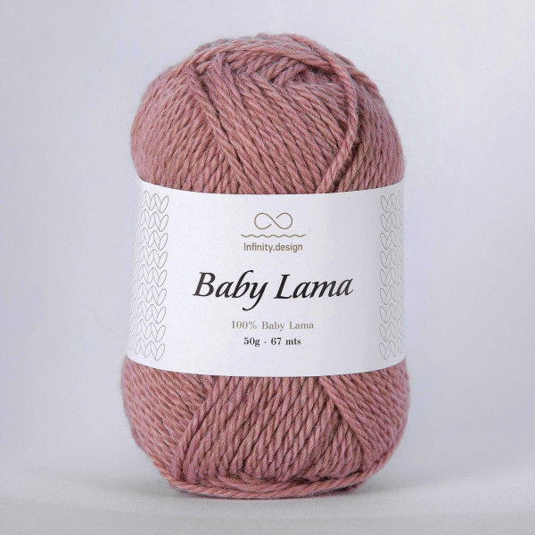 Пряжа INFINITY BABY LAMA 100% бэби лама - 4332 OLD PINK MELANGE (розовый меланж)