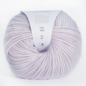 Пряжа INFINITY AQUARELLE 65% хлопок, 35% меринос - 1015  ICE GRAY (жемчужный сиреневый