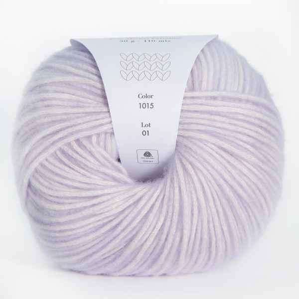 Пряжа INFINITY AQUARELLE 65% хлопок, 35% меринос - 1015  ICE GRAY (жемчужный сиреневый