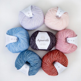 Пряжа INFINITY AQUARELLE 65% хлопок, 35% меринос - 2652  DARK BEIGE (темно-бежевый)