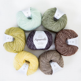 Пряжа INFINITY AQUARELLE 65% хлопок, 35% меринос - 2652  DARK BEIGE (темно-бежевый)