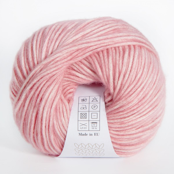 Пряжа INFINITY AQUARELLE 65% хлопок, 35% меринос - 4042  OLD PINK (розовый)