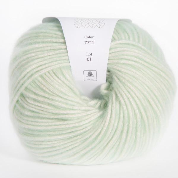 Пряжа INFINITY AQUARELLE 65% хлопок, 35% меринос - 7711  MINT (мятный)
