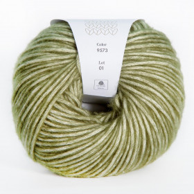 Пряжа INFINITY AQUARELLE 65% хлопок, 35% меринос - 9573  MOSE GREEN (зеленый)