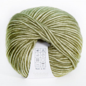 Пряжа INFINITY AQUARELLE 65% хлопок, 35% меринос - 9573  MOSE GREEN (зеленый)