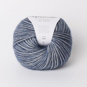 Пряжа INFINITY AQUARELLE 65% хлопок, 35% меринос - 6052 JEANS BLUE (синий джинс)