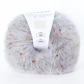 Твидовая пряжа INFINITY TWEED 40% бэби альпака, 8% мериносовая шерсть, 32% вискоза, 20% полиамид - 1032  LIGHT GRAY (светло-серый)