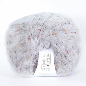 Твидовая пряжа INFINITY TWEED 40% бэби альпака, 8% мериносовая шерсть, 32% вискоза, 20% полиамид - 1032  LIGHT GRAY (светло-серый)