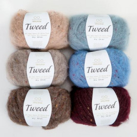 Твидовая пряжа INFINITY TWEED 40% бэби альпака, 8% мериносовая шерсть, 32% вискоза, 20% полиамид - 1053  DARK GRAY (темно-серый)