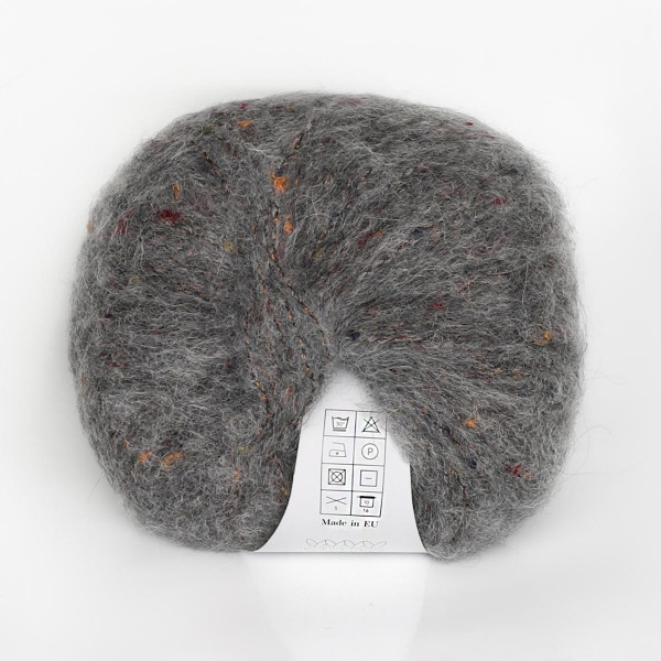 Твидовая пряжа INFINITY TWEED 40% бэби альпака, 8% мериносовая шерсть, 32% вискоза, 20% полиамид - 1053  DARK GRAY (темно-серый)
