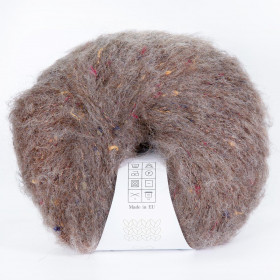 Твидовая пряжа INFINITY TWEED 40% бэби альпака, 8% мериносовая шерсть, 32% вискоза, 20% полиамид - 2652  MEDIUM BROWN (коричневый)