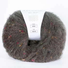 Твидовая пряжа INFINITY TWEED 40% бэби альпака, 8% мериносовая шерсть, 32% вискоза, 20% полиамид - 8264  GREEN (зеленый)