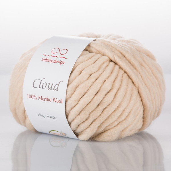 Пряжа INFINITY CLOUD 100% мериносовая шерсть - 0021 (бежевый)