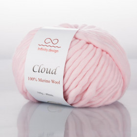 Пряжа INFINITY CLOUD 100% мериносовая шерсть - 0043 (светло-розовый)