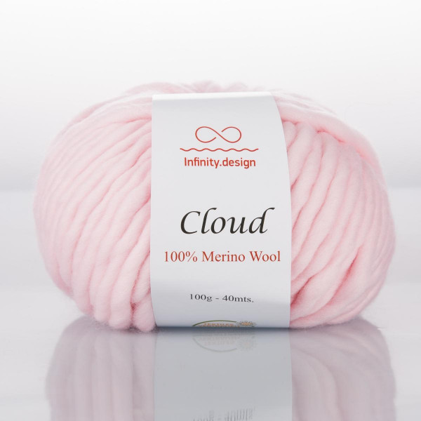 Пряжа INFINITY CLOUD 100% мериносовая шерсть - 0043 (светло-розовый)