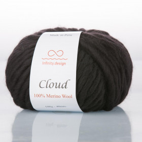 Пряжа INFINITY CLOUD 100% мериносовая шерсть - 0050 (черный)