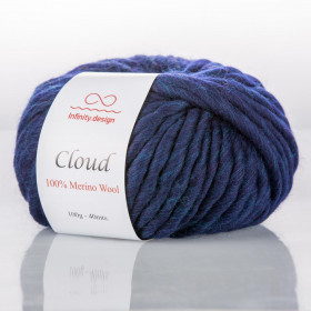 Пряжа INFINITY CLOUD 100% мериносовая шерсть - 0710 (синий)
