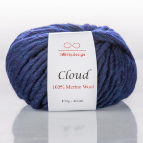 Пряжа INFINITY CLOUD 100% мериносовая шерсть - 0710 (синий)