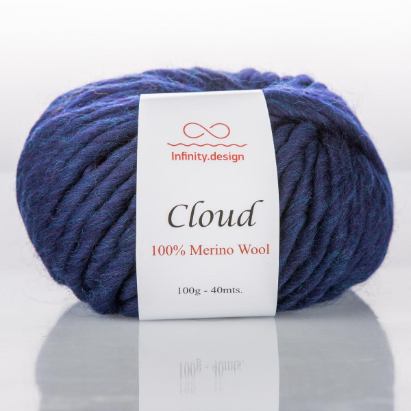 Пряжа INFINITY CLOUD 100% мериносовая шерсть - 0710 (синий)