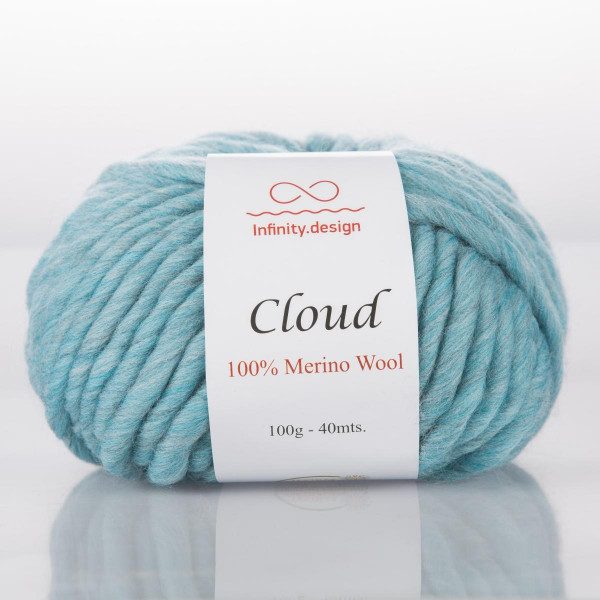 Пряжа INFINITY CLOUD 100% мериносовая шерсть - 0729 (бирюзовый)