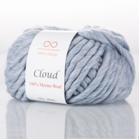 Пряжа INFINITY CLOUD 100% мериносовая шерсть - 0838 (серо-голубой)