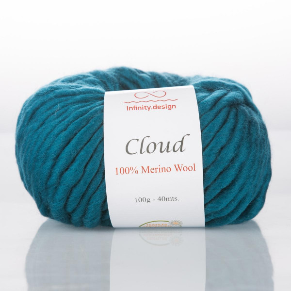 Пряжа INFINITY CLOUD 100% мериносовая шерсть - 2548 (сине-зеленый)