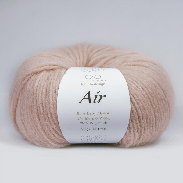 Пряжа INFINITY AIR (65% бэби альпака, 7% мериносовая шерсть, 28% полиамид) - 2650 BEIGE (бежевый)