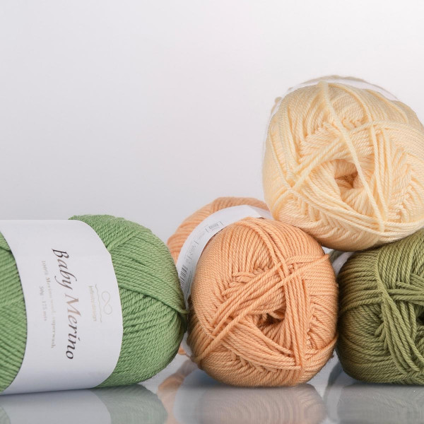 Пряжа INFINITY BABY MERINO (100% меринос) - 1055 DARK GRAY (серо-черный)